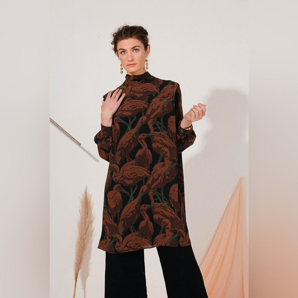 WHiT NY Ginko dress, 100% silk. Size S